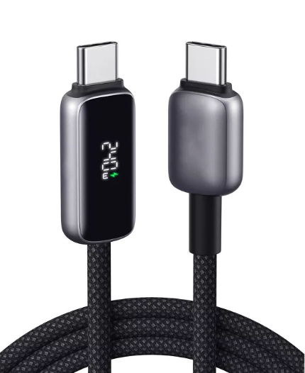 Smart Digital Display USB-C to USB-C Fast Charging Cable with Real-Time Power Monitoring
