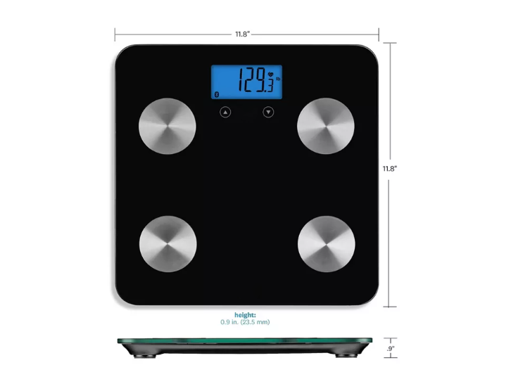 Smart Body Composition Scale with Heart Rate Monitoring and Bluetooth Sync