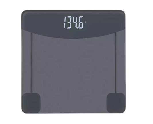 Modern Tinted Glass Digital Scale with Hidden LED Display and 400 lb Capacity