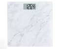 Elegant Marble-Pattern Digital Bathroom Scale with Clear LCD Display