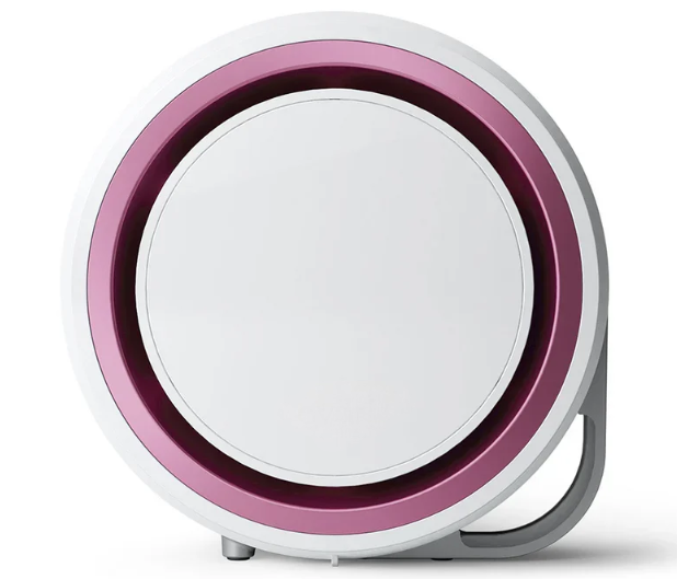Round Desktop Air Purifier with Electrostatic Filtration and Whisper-Quiet Operation