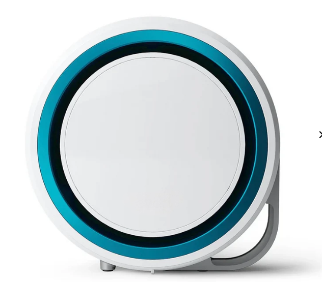 Round Desktop Air Purifier with Electrostatic Filtration and Whisper-Quiet Operation