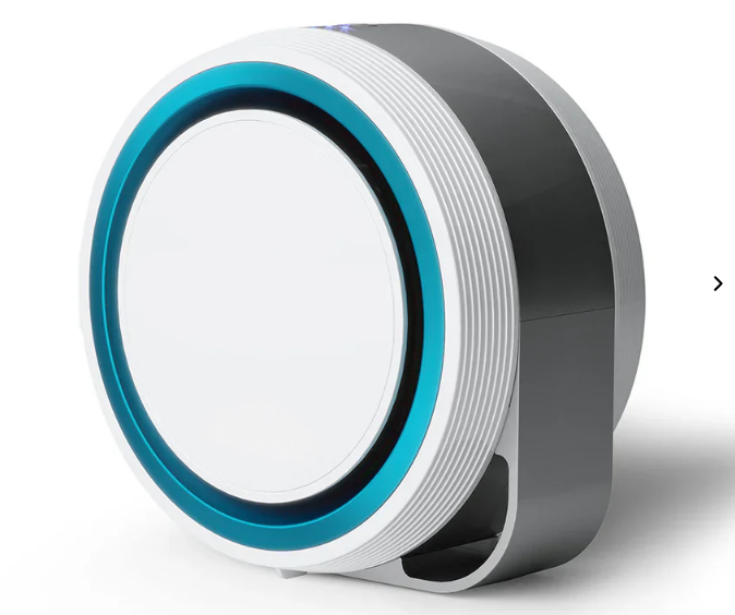 Round Desktop Air Purifier with Electrostatic Filtration and Whisper-Quiet Operation