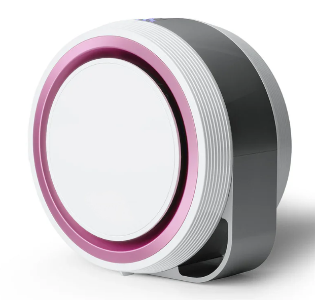 Round Desktop Air Purifier with Electrostatic Filtration and Whisper-Quiet Operation