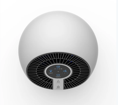 Angled Cylinder Air Purifier with 4-Stage Filtration and Smart Touch Panel