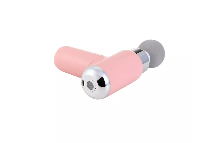 Mini Cordless Percussion Massager with Interchangeable Heads and Multi-Speed Settings