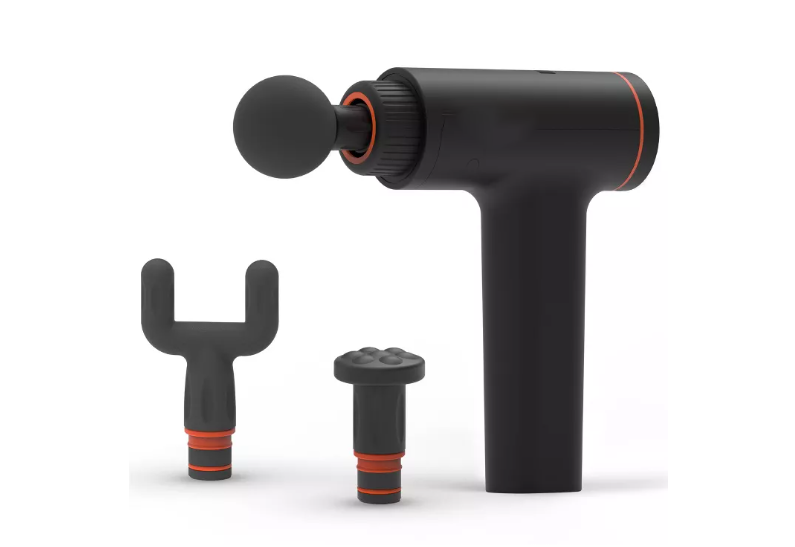 Portable Percussion Massage Gun with Interchangeable Heads and Variable Speeds