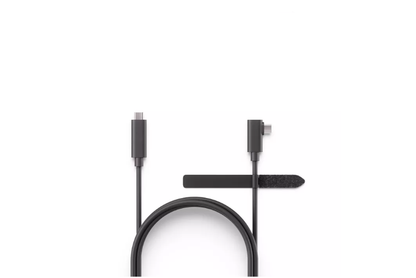 High-Speed Right-Angle USB-C Link Cable with Cable Management Strap