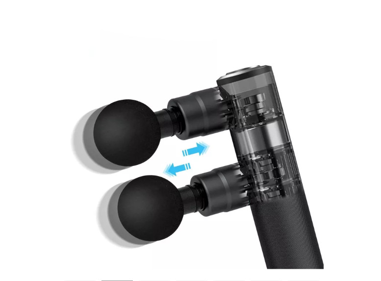 Dual-Head Deep Tissue Percussion Massager with Interchangeable Attachments