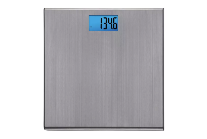 Stainless Steel Digital Bathroom Scale with Instant-On Technology and Wide Platform