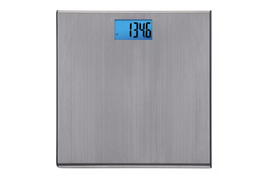 Stainless Steel Digital Bathroom Scale with Instant-On Technology and Wide Platform