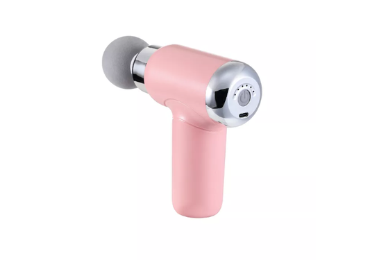 Mini Cordless Percussion Massager with Interchangeable Heads and Multi-Speed Settings