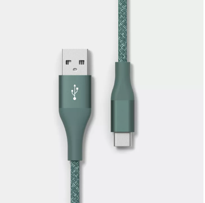 6-Foot Braided USB-A to USB-C Charging and Syncing Cord