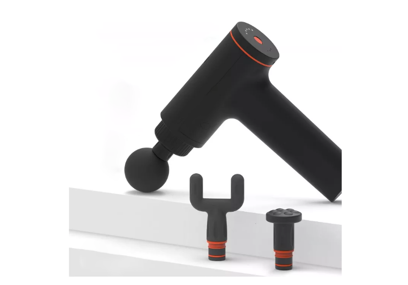 Portable Percussion Massage Gun with Interchangeable Heads and Variable Speeds
